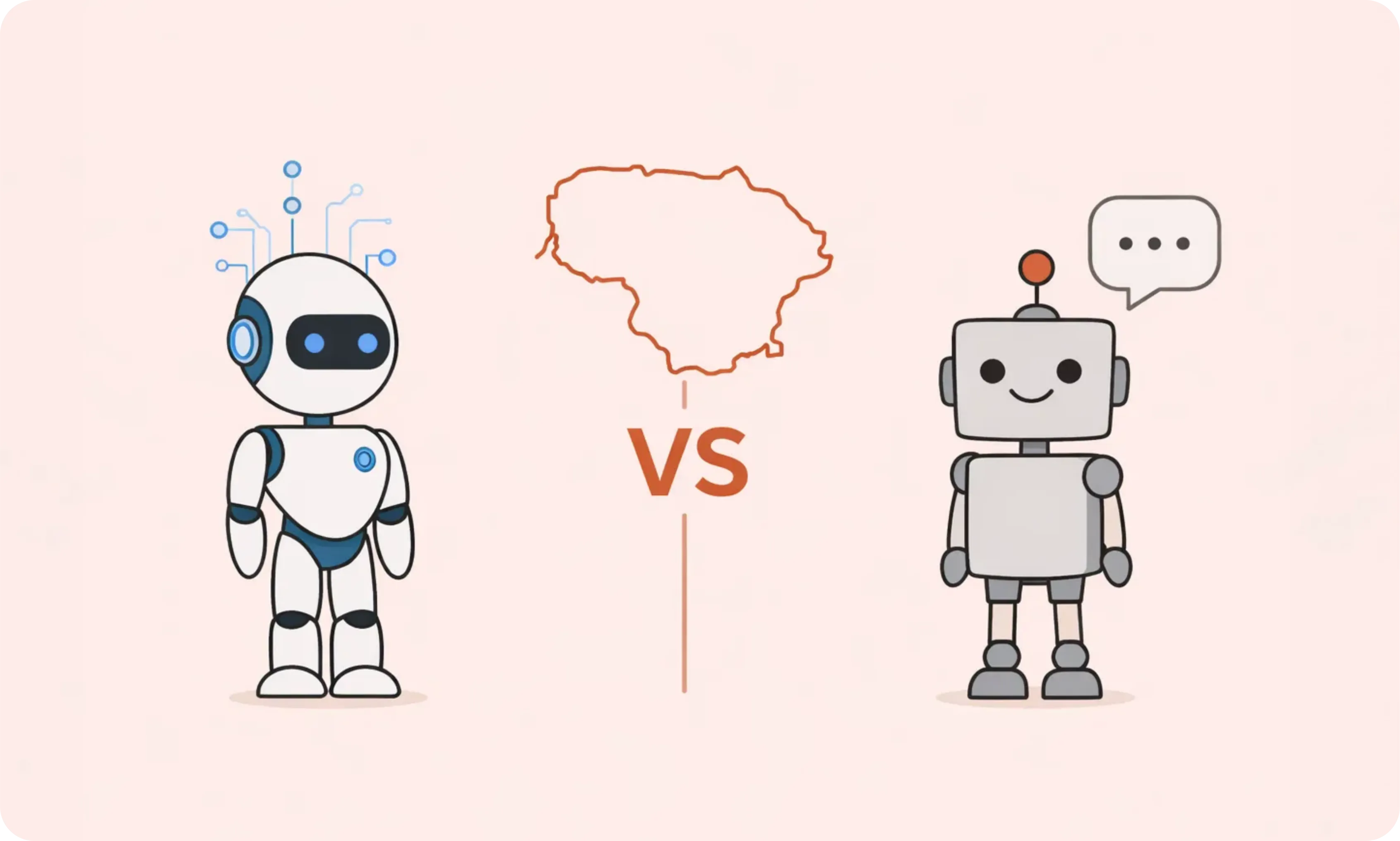 DI agentai vs pokalbių robotai: ką Lietuvos verslas turėtų rinktis 2026-ais